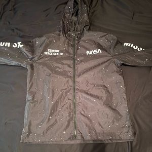NASA Hyper Space zip up wind breaker. Size: Large Color: Black